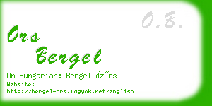 ors bergel business card